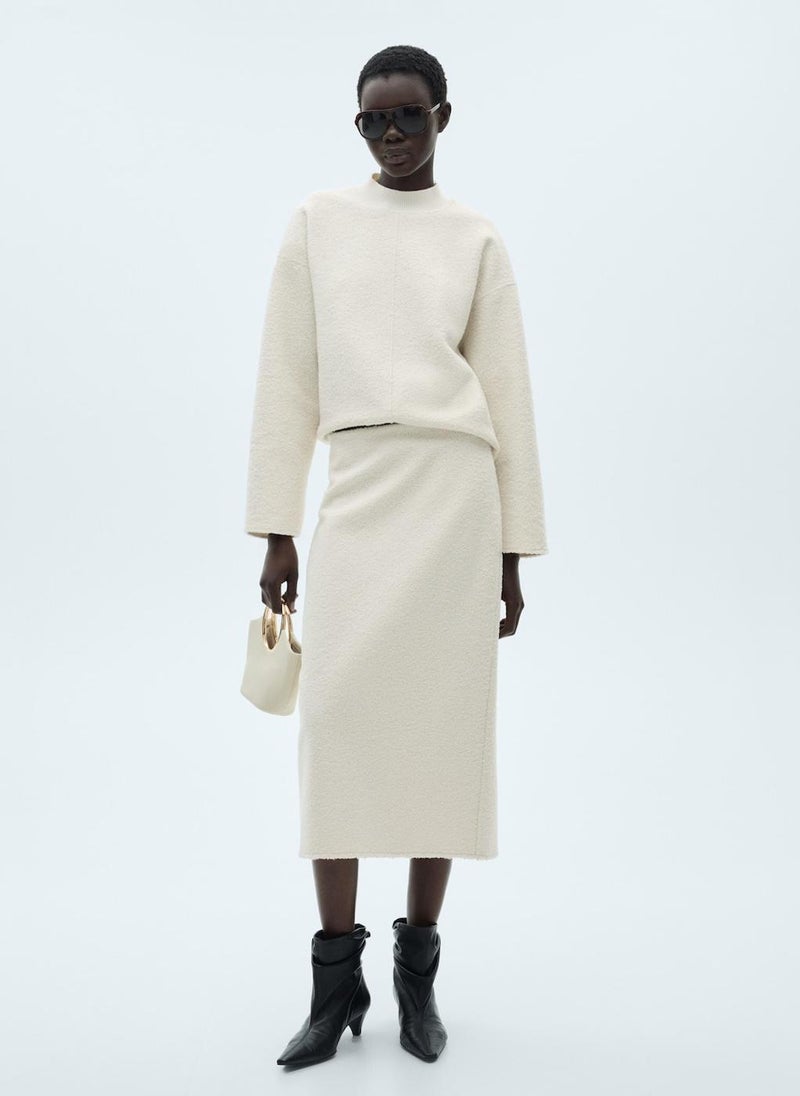 MANGO Perkins-Neck Boucle Sweatshirt  - Image 5