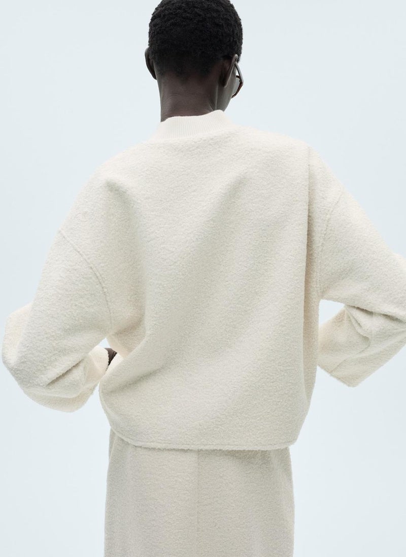 MANGO Perkins-Neck Boucle Sweatshirt  - Image 2