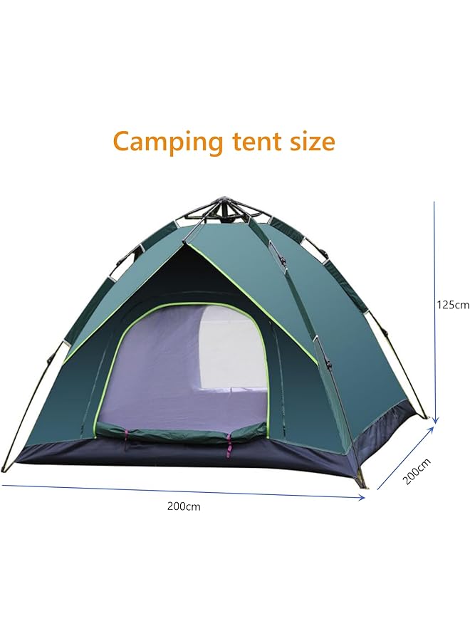 SKY-TOUCH Outdoor Camping Tent 3 4 Persons + Aluminum Mat Automatic Pop Up Outdoor Beach Tent With Carrying Bag Waterproof Tents For Hiking Camping Hiking Traveling(200 * 200Cm) - Image 3