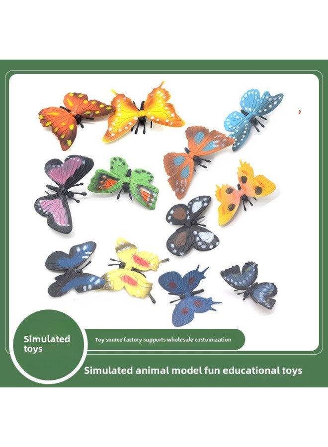 Colorful erfly Simulation Animal Model Toy erfly Specimen Insect Model Children's Stall Toy-Color:8 Large erflies 848 - Image 1