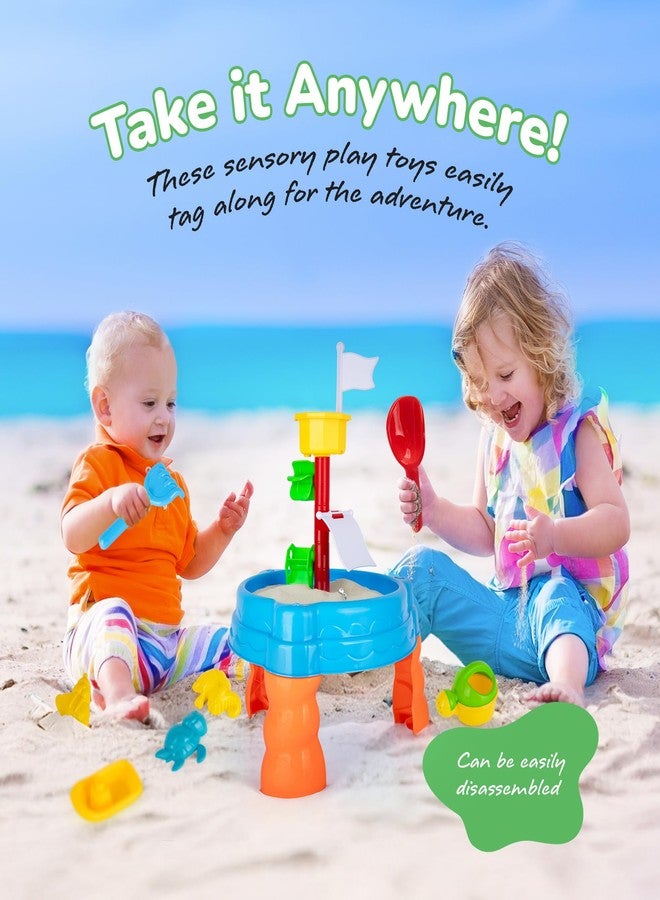ArtCreativity 2 in 1 Sand and Water Table for Kids - Summer Outdoor Toys with Accessories for Toddlers - Sensory Table for Sand & Water Play - Summer Beach Activity Sandbox Toys for Boys & Girls - Image 4