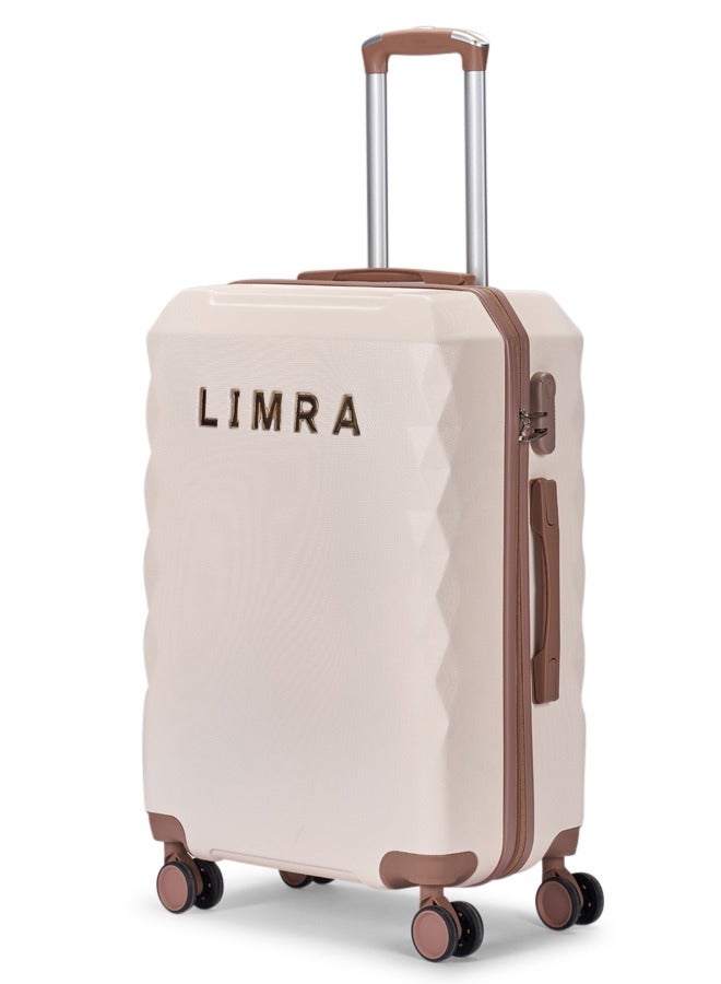 LIMRA Cabin Carry Check-In Luggage Trolley Size 20 inch Beige/Gold - Image 1