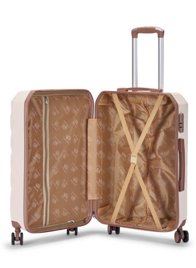 LIMRA Cabin Carry Check-In Luggage Trolley Size 20 inch Beige/Gold - Image 5