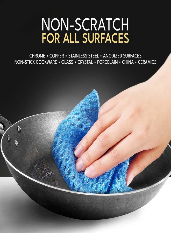 The Crown Choice Non Scratch Dish Scrubbers for Cleaning Dishes (3PK) - Reusable Kitchen Sponge - Replace Dish Sponges for Washing Dishes - Best Household Scrubbing Pad & Alternative Dishwashing Scrub Pads Supplies - Image 2