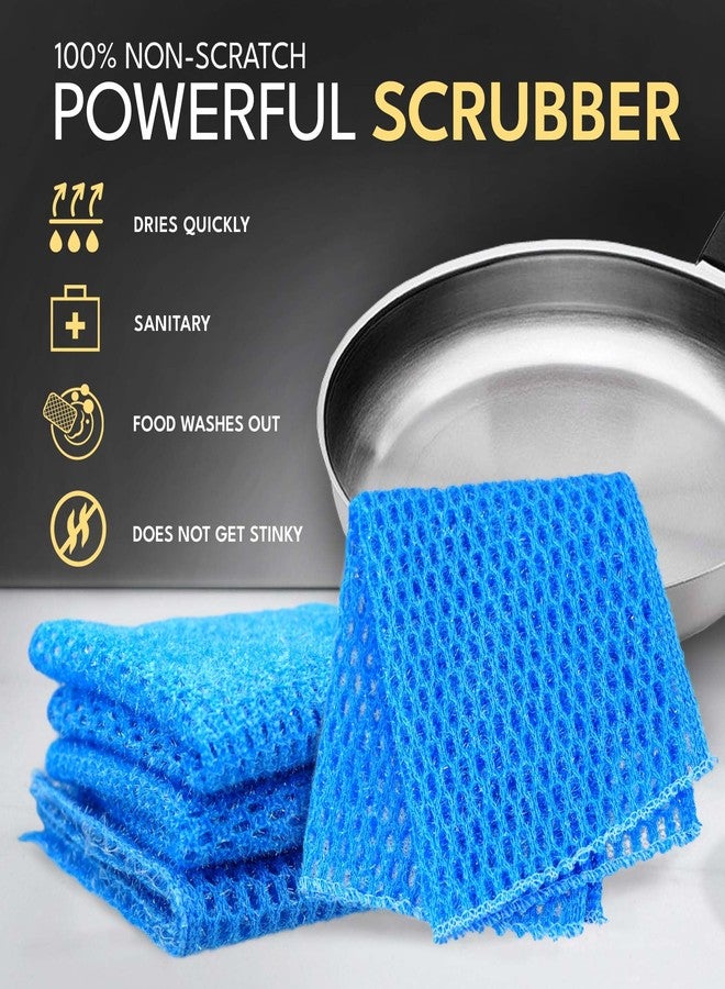 The Crown Choice Non Scratch Dish Scrubbers for Cleaning Dishes (3PK) - Reusable Kitchen Sponge - Replace Dish Sponges for Washing Dishes - Best Household Scrubbing Pad & Alternative Dishwashing Scrub Pads Supplies - Image 3
