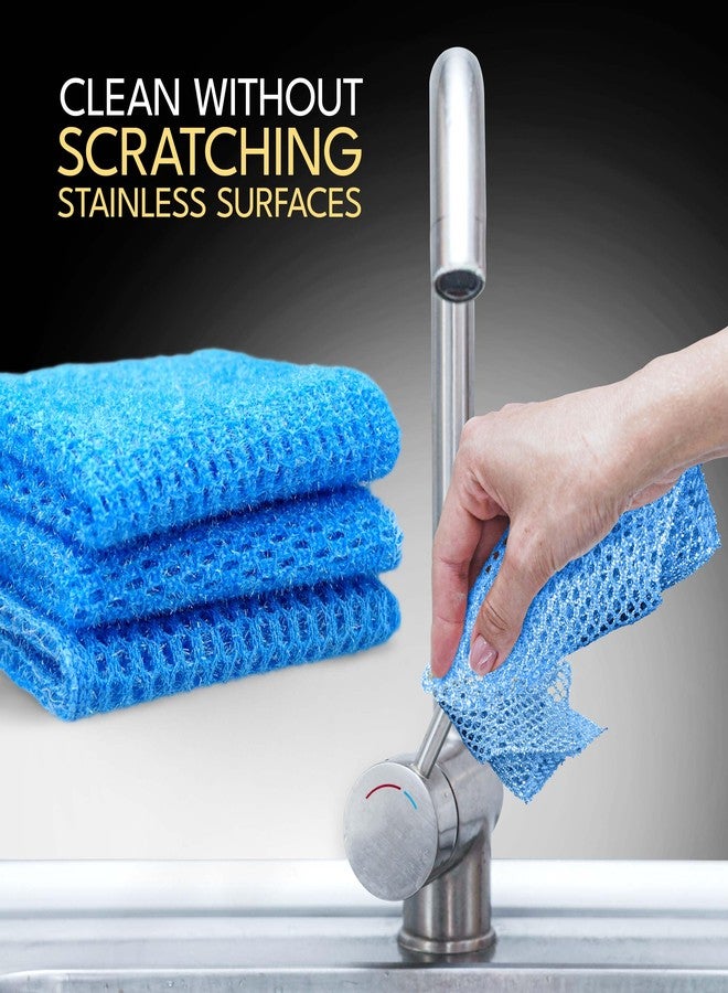 The Crown Choice Non Scratch Dish Scrubbers for Cleaning Dishes (3PK) - Reusable Kitchen Sponge - Replace Dish Sponges for Washing Dishes - Best Household Scrubbing Pad & Alternative Dishwashing Scrub Pads Supplies - Image 5