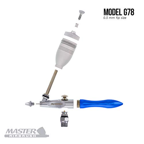 Master Airbrush Gravity Feed Airbrush Mini Sandblaster Kit - 1/2 oz. Cup, 0.5 mm Tip, Hose – Portable Airbrush, Ideal for Art, Miniature Painting, Model Cars, Nail Art, Etching Glass & Rust Removal - Image 3