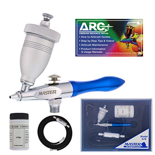 Master Airbrush Gravity Feed Airbrush Mini Sandblaster Kit - 1/2 oz. Cup, 0.5 mm Tip, Hose – Portable Airbrush, Ideal for Art, Miniature Painting, Model Cars, Nail Art, Etching Glass & Rust Removal - Image 1