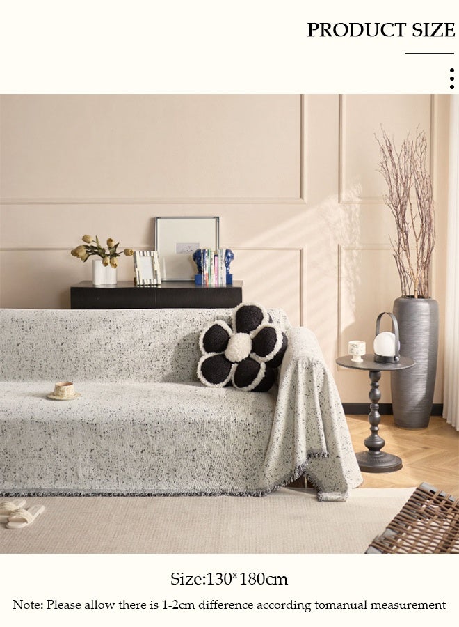 DUNISO Double Sided Chenille Sofa Cover, Stylish Sofa Cover, Line printing design, Chenille Material Double Sided Sofa Towel, Four Seasons Chenille Sofa Cover Available Both Sides(130*180 cm) - Image 2