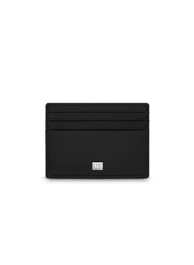 Guy Laroche Gabriel Black Vegan Leather Card Holder