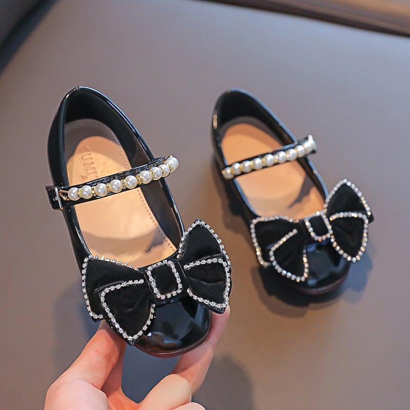 Girls'' Flats 2026 Spring New Style Toddler Shoes Baby Red Leather Shoes Children''s Princess Shoes Soft Sole Summer Style - Image 1