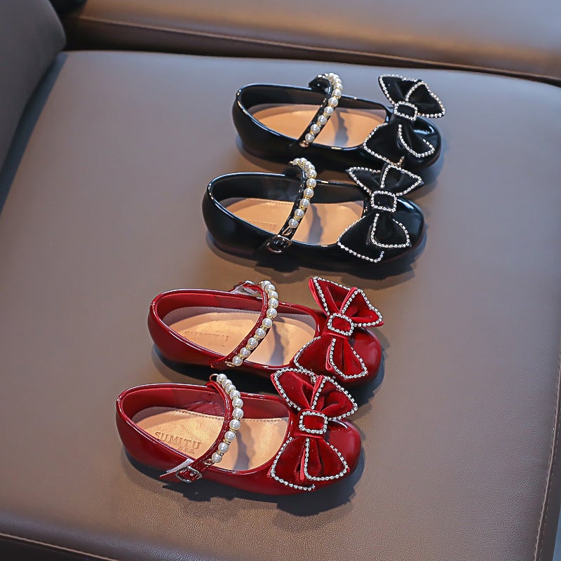 Girls'' Flats 2026 Spring New Style Toddler Shoes Baby Red Leather Shoes Children''s Princess Shoes Soft Sole Summer Style - Image 4