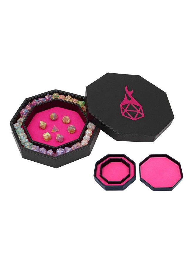 Forged Dice Co. Dice Tray Arena Rolling Tray And Storage Compatible With Any Dice Game D&D And Rpg Gaming (Pink) - Image 2