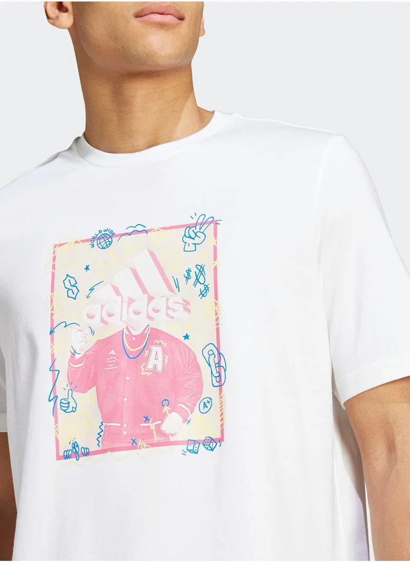 اديداس Doodle Graphic T-Shirt