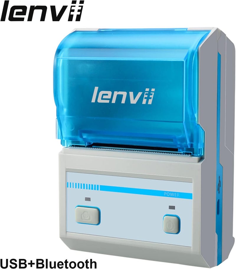LENVII 2 Inch Portable Bluetooth Thermal Label Printer 58mm Barcode Printer, Sticker Maker for Clothing,Retail, Mailing,Product Labels for Warehouse,Retail Stores Compatible with Android & iOS System - Image 3
