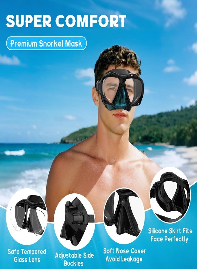 wutrye Snorkeling Gear for Adults, Adult Snorkel Mask Set Scuba Diving Dry-Top, Swimming Goggles - Image 3