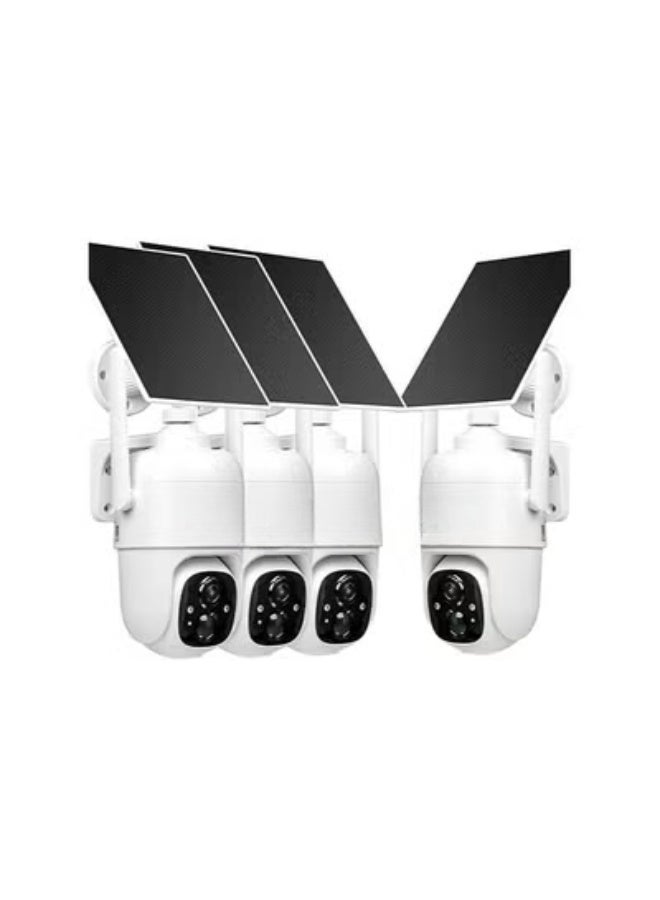 كاميرا مراقبة لاسلكية تعمل بالطاقة الشمسية 4CQ1 من سوفميكو بدقة 2K مع الذكاء الاصطناعي، تعمل بالبطارية، صوت ثنائي الاتجاه، كشف حركة بالأشعة تحت الحمراء، رؤية 360 درجة، رؤية ليلية ملونة، سهلة الإعداد - Image 1