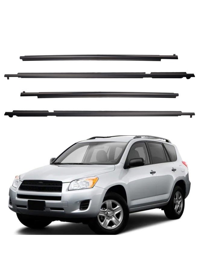Dasbecan Weatherstrip Window Seal Car Window Moulding Trim 4pcs Compatible with Toyota Rav4 2009 2010 2011 2012 Replaces# 75710-0R020 75720-0R020 75730-0R020 75740-0R020 - Image 1