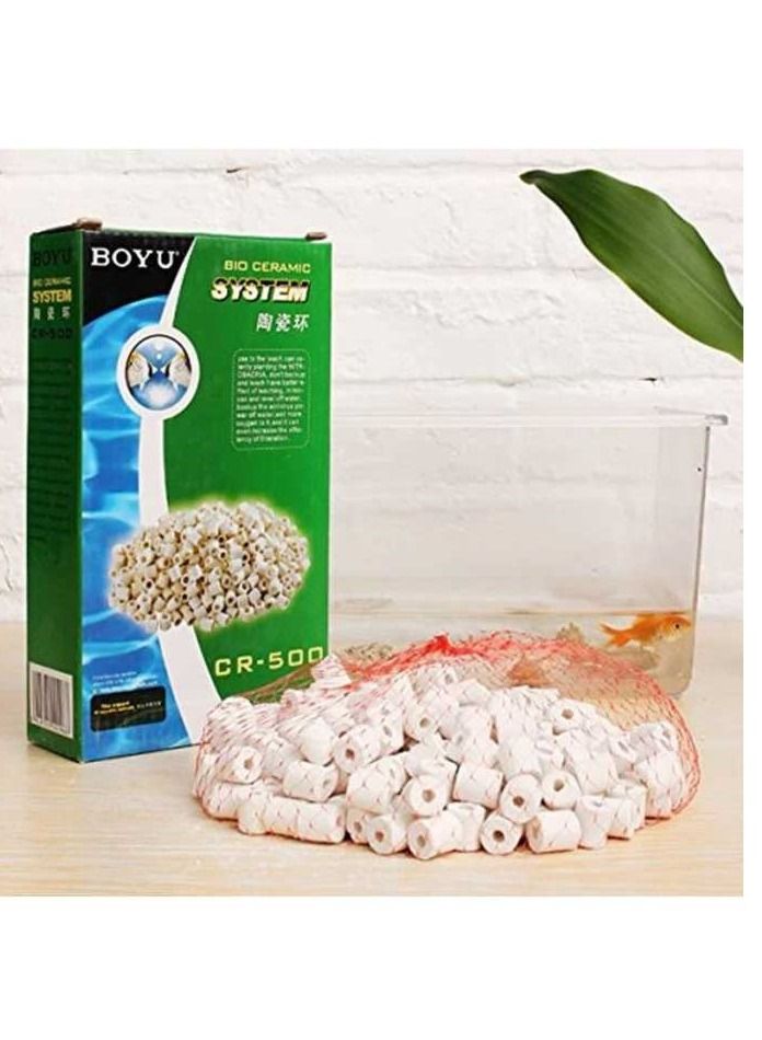 BOYU Aquarium Fish Tank Clean Ceramic Rings White - Image 2