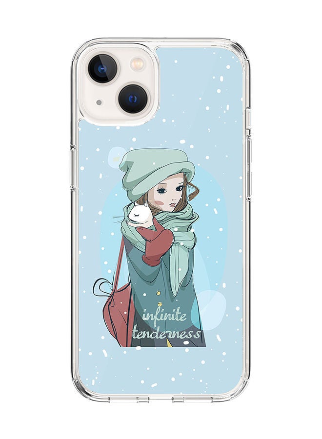 Stylizedd Classic Clear Case for Apple iPhone 14 Hybrid Soft Case Flexible Edges Anti Drop TPU PC Gel Thin Transparent Cover [ Designed for Apple iPhone 14 ] - Infinite Tenderness Full Print - Image 1