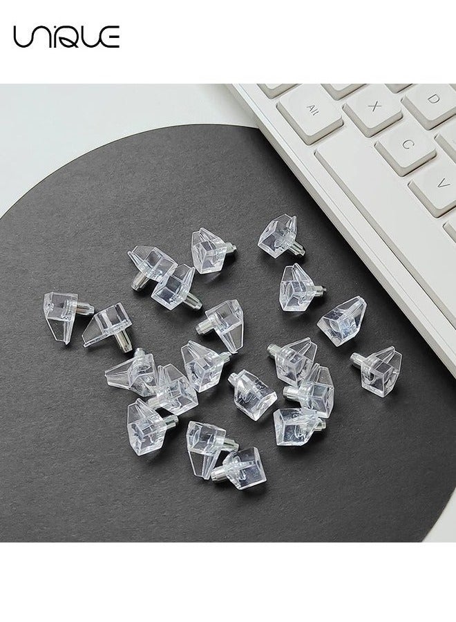 Unique 100 Pieces 5 Millimeters Shelf Support Peg，Support Cabinet Shelf Pins，Clear Plastic Replacement Peg Cabinet Shelf Supports Pins for Kitchen Furniture Book Shelves Shelf Holder Locking Pins  - Image 2