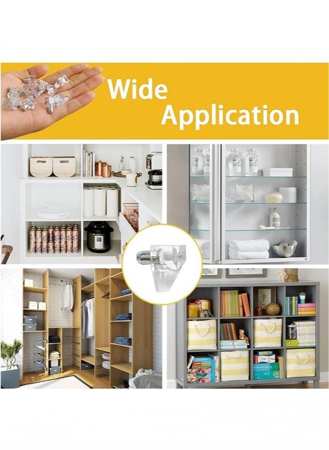 100 قطعة من أوتاد دعم الرفوف مقاس 5 ملليمتر، دبابيس دعم أرفف الخزانة، أوتاد بلاستيكية شفافة بديلة لدبابيس دعم أرفف الخزانة لأثاث المطبخ وأرفف الكتب وحامل الأرفف ودبابيس القفل - Image 3