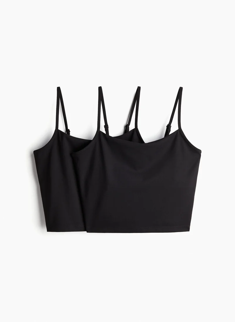 H&M 2-Pack Integral-Bra Sports Tops