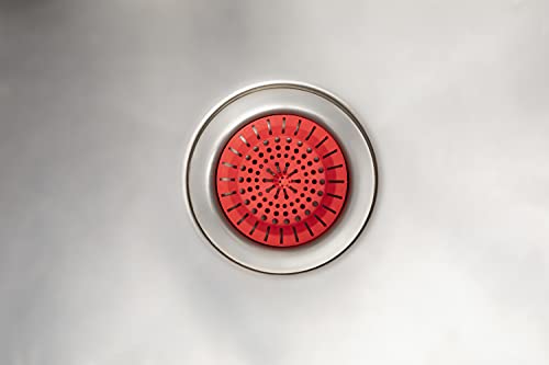 Dripsie Kitchen Sink Strainer 3.25" - Dripsie Anti-Clog Food Catcher, Flexible Drain Basket, Dishwasher Safe, Standard Fit, Made in USA (1-Pack Red) - Image 4
