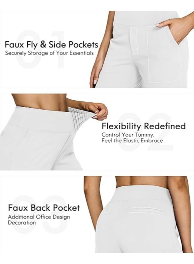 NIBEMINENT Yoga Pants Women Wide Leg Pants with Pockets High Waist Stretch Dress Casual Sweatpants Petite/Regular/Tall - Image 5