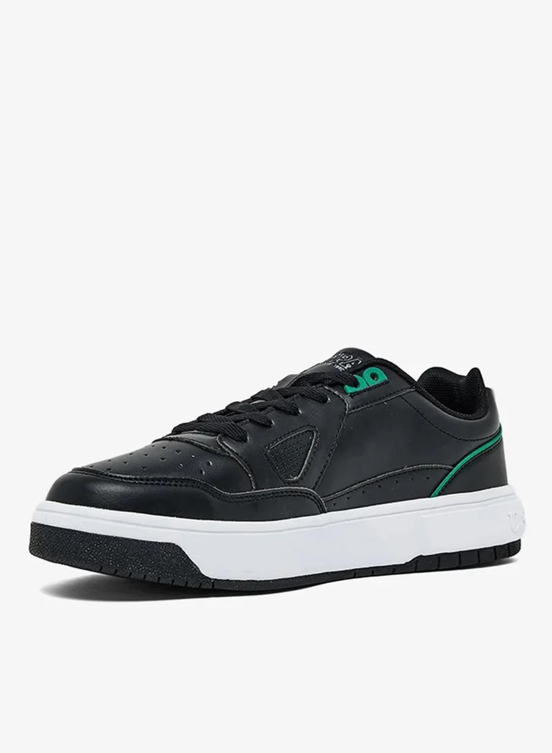 U.S. Polo Assn. Men's Casual Lace-Up Sneakers | Cushioned Comfort Sole | Durable Synthetic Upper | Everyday Fashion Shoes | Black/Green