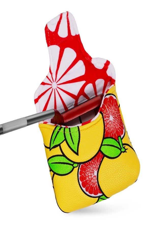mytag Mallet Putter Cover Grapefruit Strong Magnetic Square Putter Headcover for Taylormade Spider Bettinardi Putters - Image 3