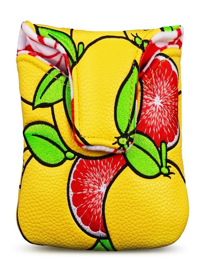 mytag Mallet Putter Cover Grapefruit Strong Magnetic Square Putter Headcover for Taylormade Spider Bettinardi Putters - Image 2