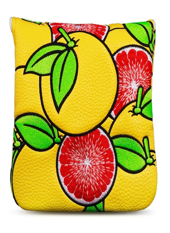 mytag Mallet Putter Cover Grapefruit Strong Magnetic Square Putter Headcover for Taylormade Spider Bettinardi Putters - Image 1