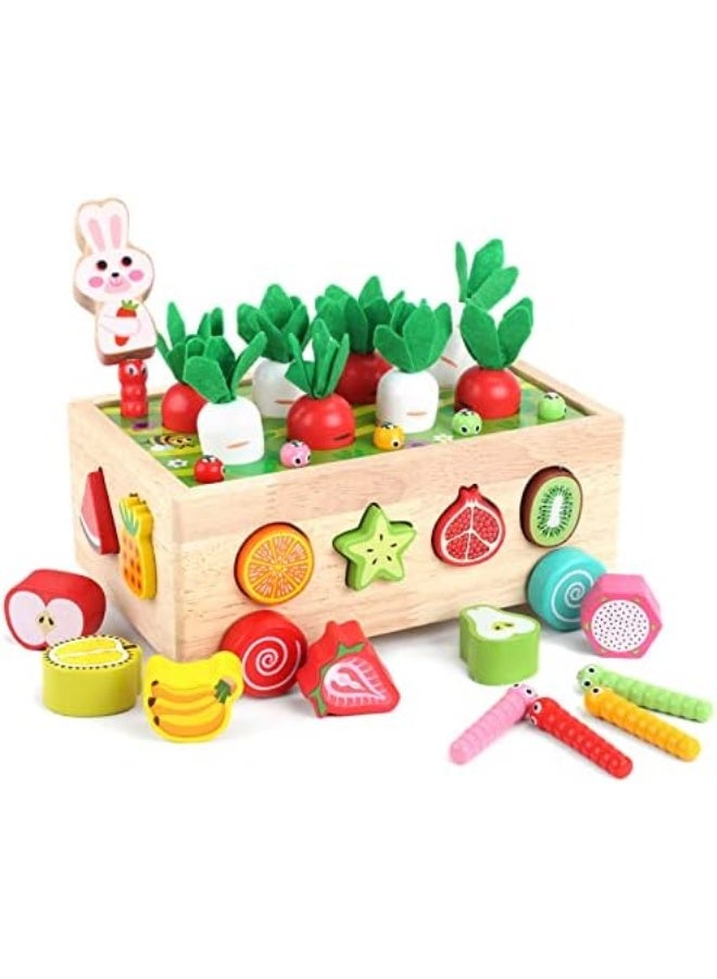 Toddlers Montessori Wooden Educational Toys for Baby Boys Girls Age 1 2 3 Year Old, Shape Sorting Toys 1st One First Birthday Girl Gifts for Kids 1-3, Wood Preschool Learning Fine Motor Skills Game - Image 1