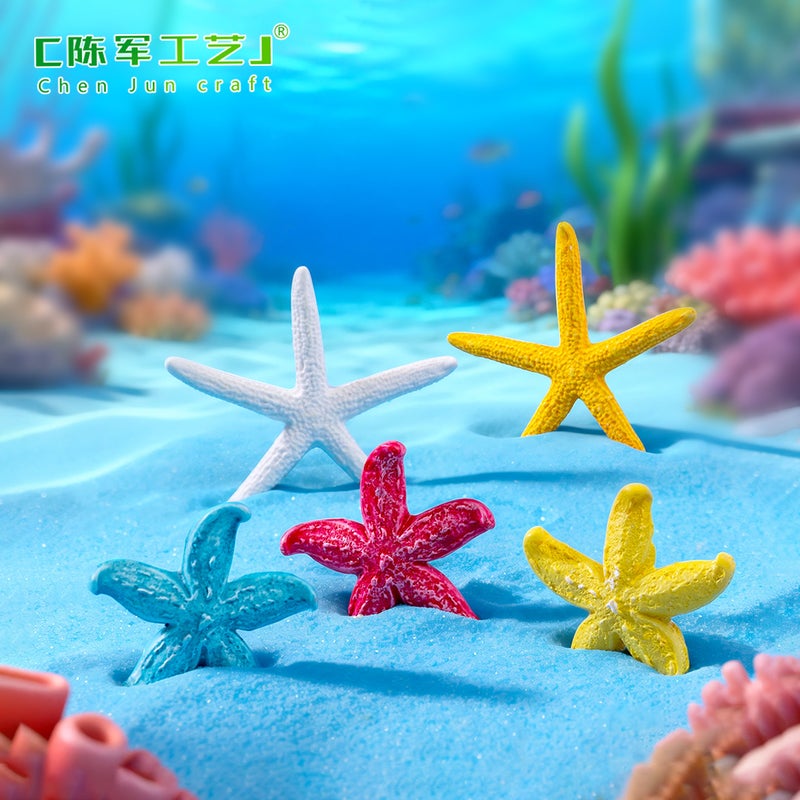 Simulation Resin Coral Aquarium Fish Tank Fish Turtle Small Ornaments Mini Gift Decoration Starfish Diy Ornaments - Image 4