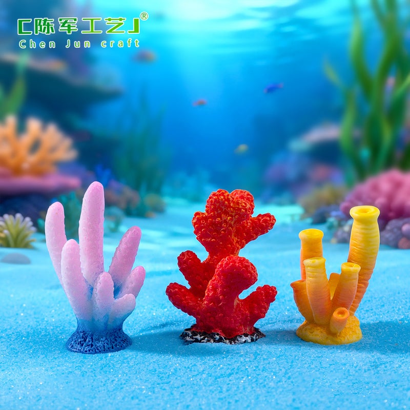 Simulation Resin Coral Aquarium Fish Tank Fish Turtle Small Ornaments Mini Gift Decoration Starfish Diy Ornaments - Image 5