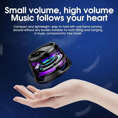 Hounyoln Magnetic Bluetooth Speaker,Multifunctional Portable G200 Speaker with Multi RGB Color Light Show-3D Surround Sound Effect,Phone Stand for iPhone, Android, TWS Pairing (Black) - Image 4