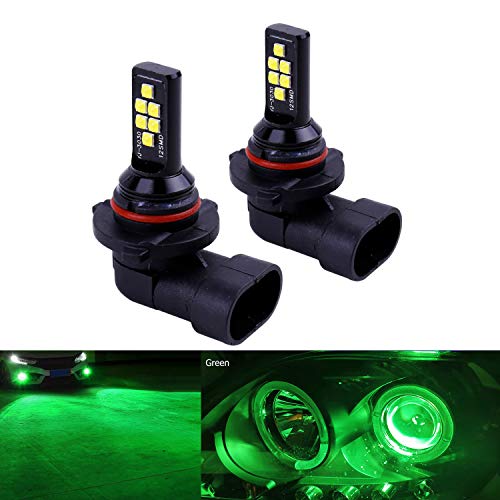 SOCAL-LED LIGHTING 2x HB4 9006 LED Fog Light Bulb for Powersports Advanced 3030 SMD Bright Colorful Daytime Running DRL Lamp, Green - Image 1