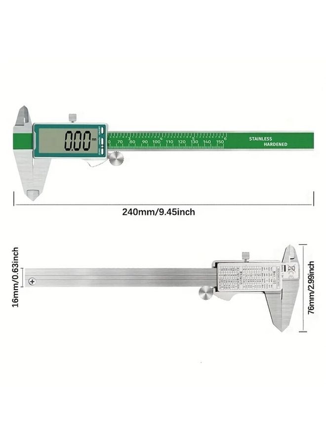 High Precision 6 Inch 150mm Stainless Steel Digital Caliper With Large LCD Screen - Image 5