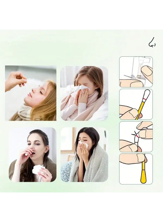 45 قطعة من مسحات تبريد الأنف مع عصي الخيزران وزيت الأذن المنعش معبأة بشكل فردي - Image 2