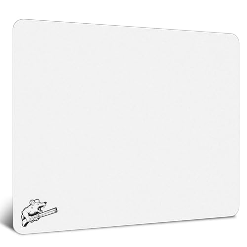 SIROOLAC 2.0 Ultra-Thin Tempered Glass Gaming Mouse Pad, Designed for FPS, Full-Coverage Anti-Slip Base,Etched Surface,1.6mm Thin Glass Layer,Redefine Your Shooting ExperienceWhite,300mm*350mm - Image 1