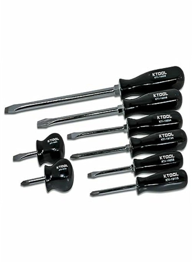 K-Tool International K Tool International 8-Piece Black Phillips and Slotted Screwdriver Set - Image 4