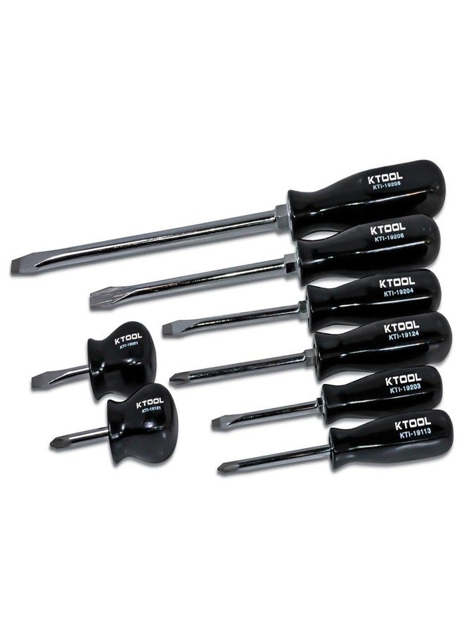 K-Tool International K Tool International 8-Piece Black Phillips and Slotted Screwdriver Set - Image 3