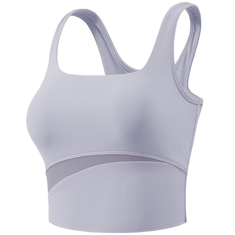 Women''s Shock-Proof Push-Up Anti-Sagging Vest Outer Wear Running Splicing All-In-One Bra Sports Bra - Image 3