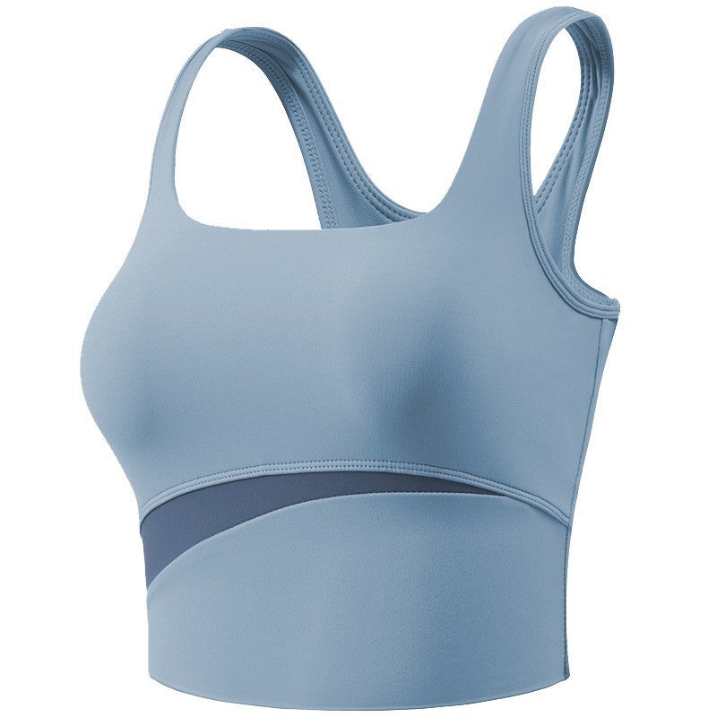 Women''s Shock-Proof Push-Up Anti-Sagging Vest Outer Wear Running Splicing All-In-One Bra Sports Bra - Image 5