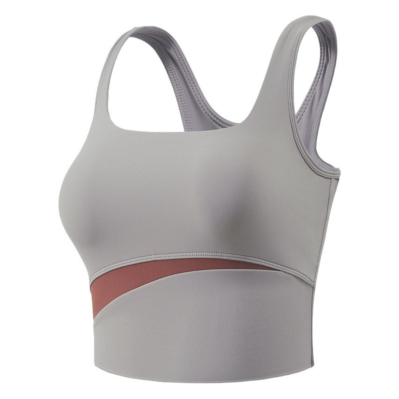 Women''s Shock-Proof Push-Up Anti-Sagging Vest Outer Wear Running Splicing All-In-One Bra Sports Bra - Image 2