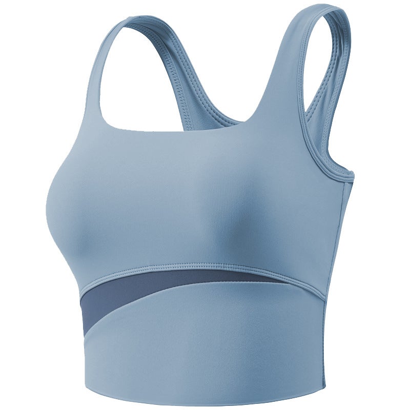 Women''s Shock-Proof Push-Up Anti-Sagging Vest Outer Wear Running Splicing All-In-One Bra Sports Bra - Image 1