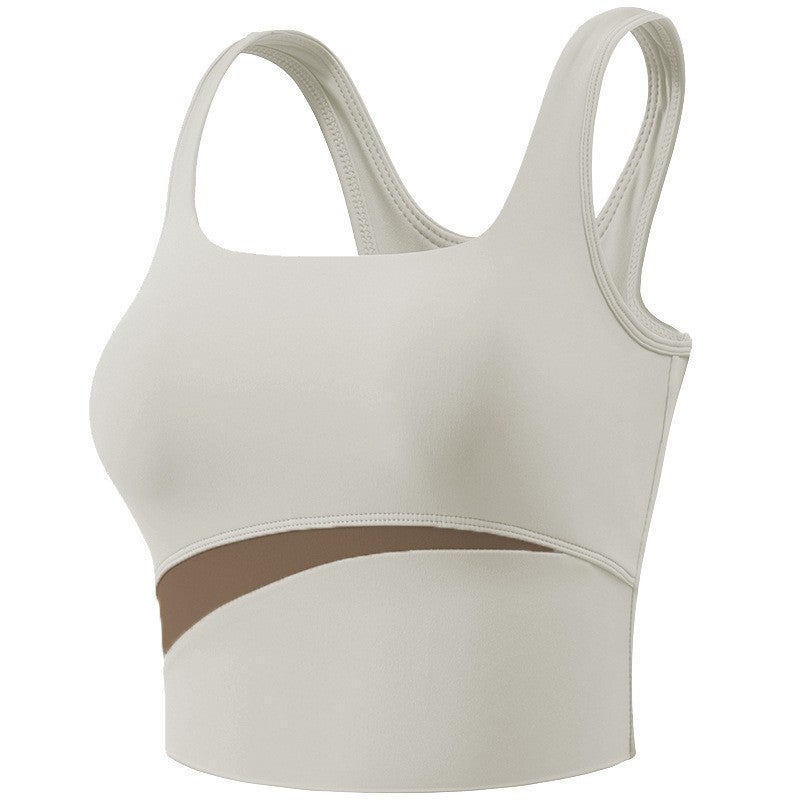 Women''s Shock-Proof Push-Up Anti-Sagging Vest Outer Wear Running Splicing All-In-One Bra Sports Bra - Image 4