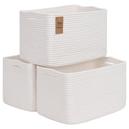 Degeyoyo Baskets for OrganizingStorage Baskets3 Pack Baskets for Shelfves15109 Woven Baskettoy storage binsbins for organization - Image 1