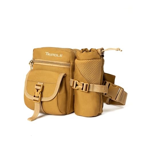 Tripole Ranger Multi-Utility Waist Pack with Detachable Bottle Holder – Hiking Waist Bag & Sling for Travel & Outdoor Adventure (Khaki) - Image 1